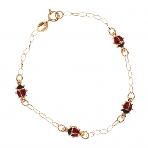 BRACCIALE COCCINELLA GR 1.60 ORO GIALLO